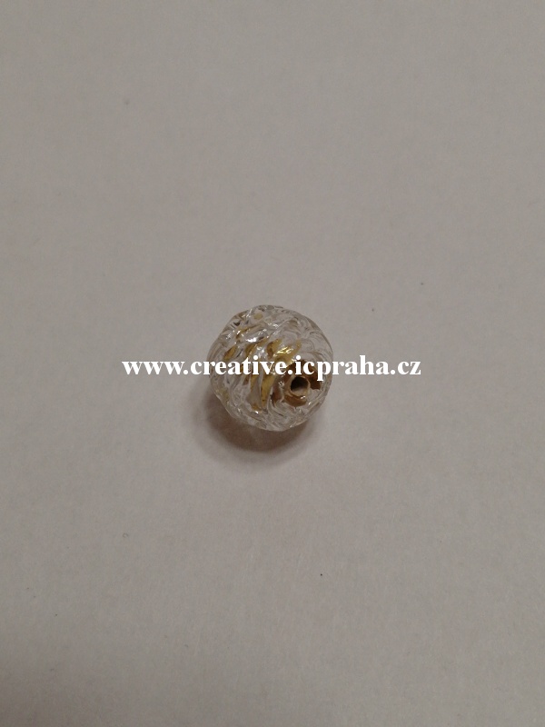 ručně vinutá dutá perle/zlato kulička 10mm